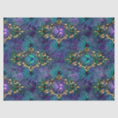 Gerahmte Schmetterlinge und Pfauenfedern-Dekoupage Seidenpapier (Vorderseite)