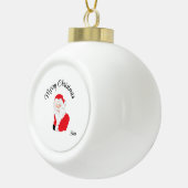 Gerahmte Schneeflocke : Der Weihnachtsmann Keramik Kugel-Ornament (Rechts)