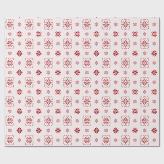 Gerahmte Schneeflocke Geschenkpapier (Flach)