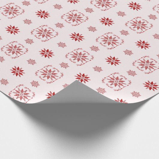 Gerahmte Schneeflocke Geschenkpapier (Ecke)