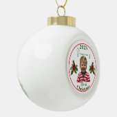 Gerahmte Schneeflocke Keramik Kugel-Ornament (Links)