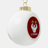 Gerahmte Schneeflocke Keramik Kugel-Ornament (Links)