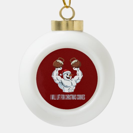 Gerahmte Schneeflocke Keramik Kugel-Ornament (Vorderseite)