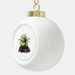 Gerahmte Schneeflocke Keramik Kugel-Ornament