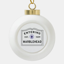 Gerahmte Schneeflocke Keramik Kugel-Ornament