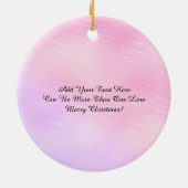 Gerahmte Schneeflocke - Personalisiert Keramik Ornament (Hinten)