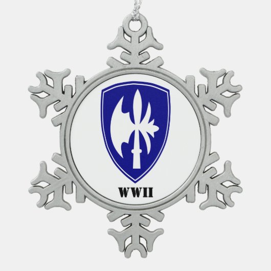 Gerahmte Schneeflocke Schneeflocken Zinn-Ornament (Vorderseite)