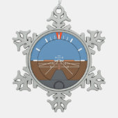 Gerahmte Schneeflocke Schneeflocken Zinn-Ornament (Vorderseite)