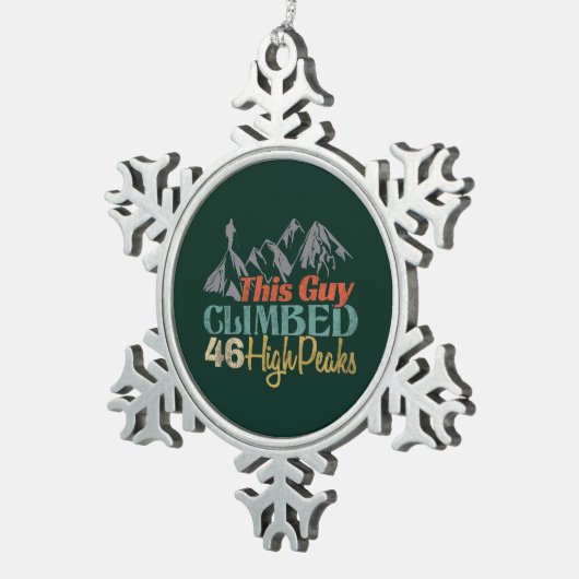 Gerahmte Schneeflocke Schneeflocken Zinn-Ornament (Rechts)