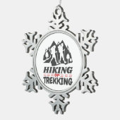 Gerahmte Schneeflocke Schneeflocken Zinn-Ornament (Rechts)