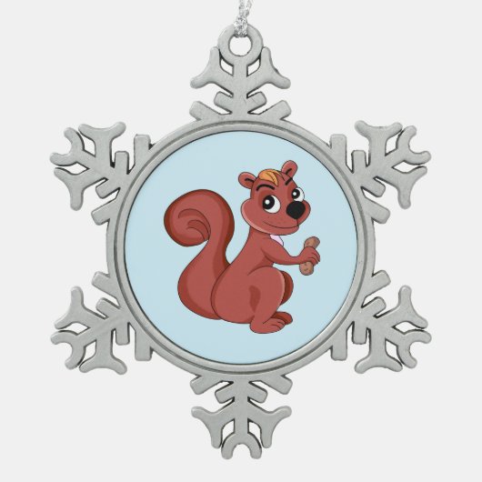 Gerahmte Schneeflocke Schneeflocken Zinn-Ornament (Vorderseite)