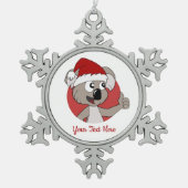 Gerahmte Schneeflocke Schneeflocken Zinn-Ornament (Vorderseite)