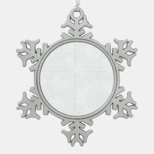 Gerahmte Schneeflocke Schneeflocken Zinn-Ornament