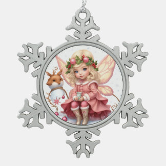 Gerahmte Schneeflocke Schneeflocken Zinn-Ornament