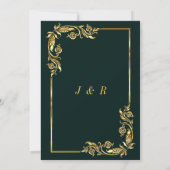 Gerahmte Schwarz-Gold-Hochzeitsvorlage (Rückseite)