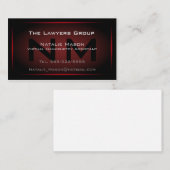 Gerahmte Schwarz-Rot-Monogramm - Visitenkarte (Vorne/Hinten)