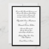 Gerahmte Schwarz-Weiß-Hochzeit Einladung (Vorderseite)