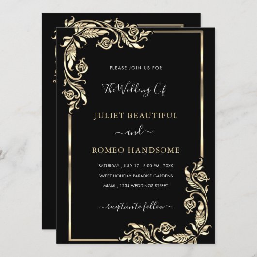 Gerahmte Schwarze Hochzeit (Vorne/Hinten)