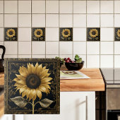 Gerahmte Sonnenblume Fliese
