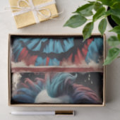 Gerahmte Spooky Horror Halloween Clowntszunge Seidenpapier (Geschenk)