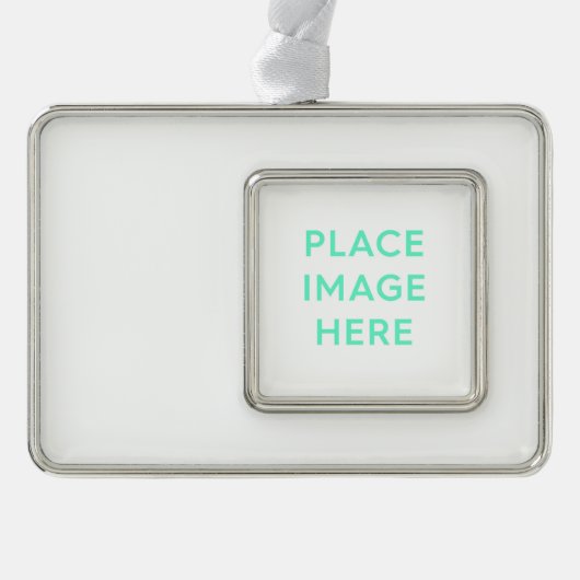 Gerahmte Verzierung (horizontal), Silberton Rahmen-Ornament Silber (Vorderseite)