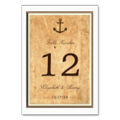 Gerahmte Vintage Papiertafel Nr. Tischnummer (Vorderseite)