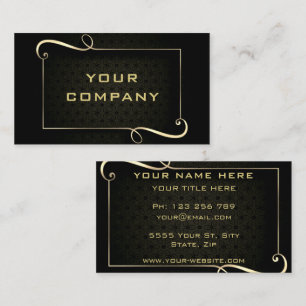 Gerahmte Visitenkarte für Black and Gold