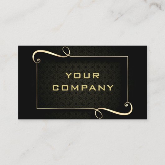 Gerahmte Visitenkarte für Black and Gold (Vorderseite)