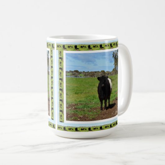 Gerahmte weibliche Galloway-Kuh Kaffeetasse (VorderseiteRechts)