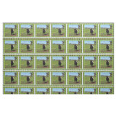Gerahmte weibliche Galloway-Kuh Stoff (Fat Quarter (45,7 x 55,9 cm))