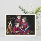 Gerahmte Weihnachts-Blessenkarte Feiertagskarte (Stehend Vorderseite)