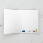 Gerahmte Weihnachtsbaumkarte (grün) Feiertagskarte (Innenseite)