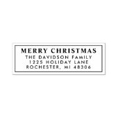 Gerahmte Weihnachtsfeiertage Rücksendeadresse Permastempel (Design)