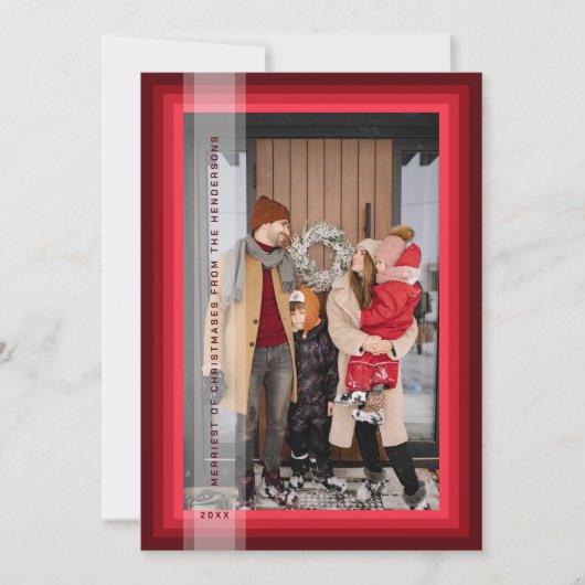 Gerahmte Weihnachtskarte Feiertagskarte (Vorderseite)