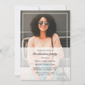 Gerahmte zweiseitige Foto-Abschlussfeier Einladung (Rückseite)