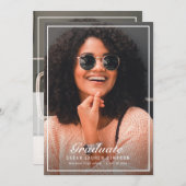 Gerahmte zweiseitige Foto-Abschlussfeier Einladung (Vorne/Hinten)