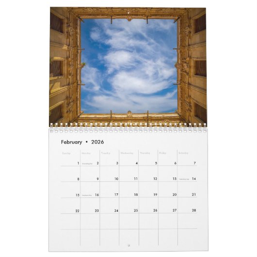 GERAHMTER 12-monatiger Kalender (Feb 2026)