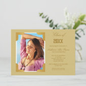Gerahmter Abschluss Foto Einladung (Stehend Vorderseite)