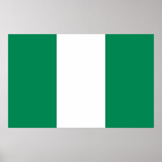 Gerahmter Ausdruck mit nigerianischer Flagge Poster (Vorne)