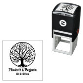 Gerahmter Baum des Lebens #4 Ehepaare Datum Permastempel (Beispiel)