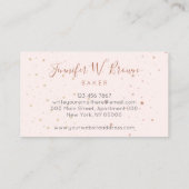 Gerahmter Blumengebäck Visitenkarte (Rückseite)