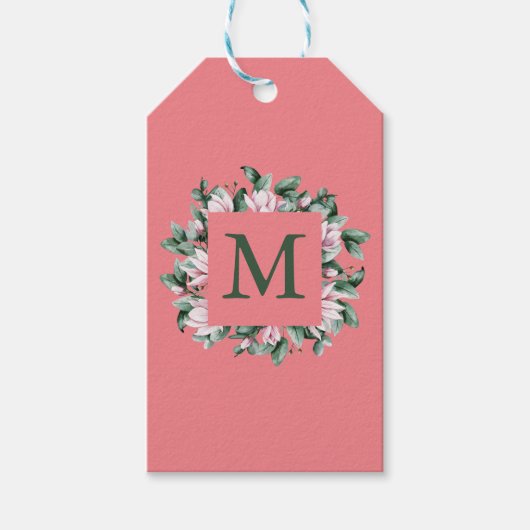 Gerahmter Brief an den Monogram Square Geschenkanhänger (Vorderseite)