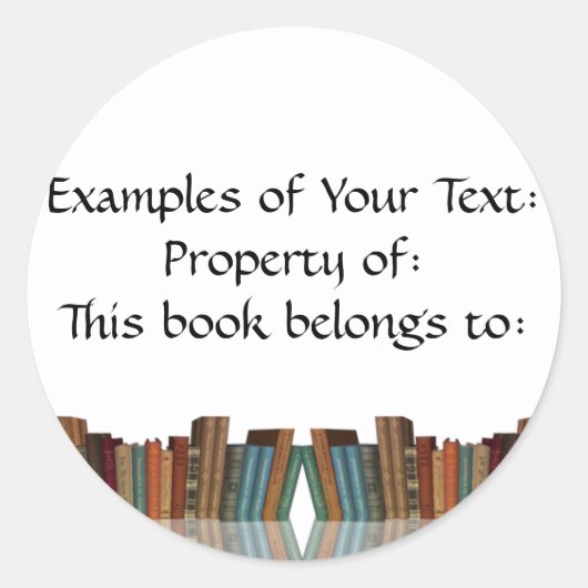 Gerahmter Buchsticker Runder Aufkleber (Vorderseite)