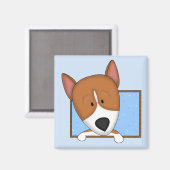 Gerahmter Cartoon Basenji Magnet (Vorderseite/Rückseite)