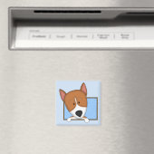 Gerahmter Cartoon Basenji Magnet (In Situ (Geschirrspüler))