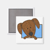 Gerahmter Cartoon Plott Hound Magnet (Vorderseite/Rückseite)