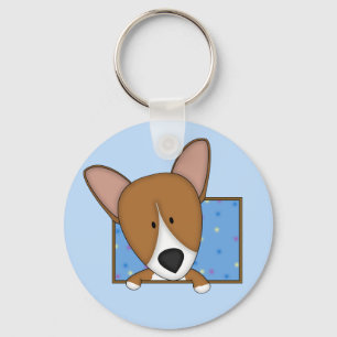 Gerahmter Cartooncorgi-Schlüsselanhänger Schlüsselanhänger