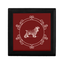 Gerahmter Cocker spaniel Holzschmuck Kasten Box
