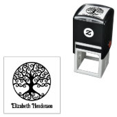 Gerahmter Curly Tree of Life mit optionalem Namen Permastempel (Beispiel)