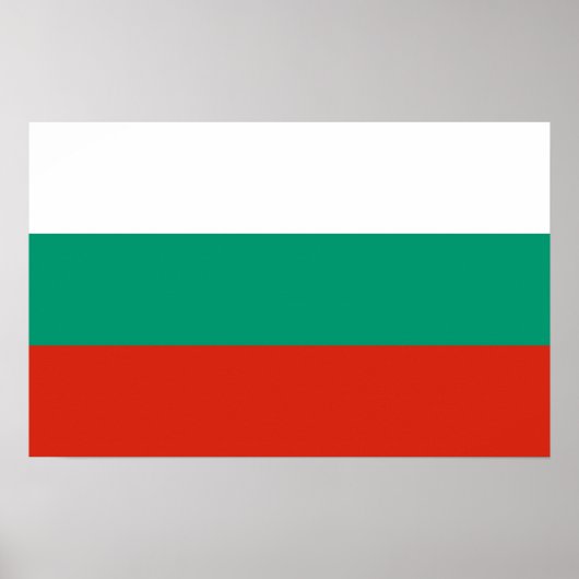 Gerahmter Druck mit der bulgarischen Flagge Poster (Vorne)